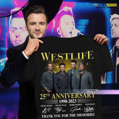 Westlife Shirt, Westlife 1998-2023 T-shirt, Westlife 25th Anniversary Shirt, Westlife Music Shirt, Westlife Merch