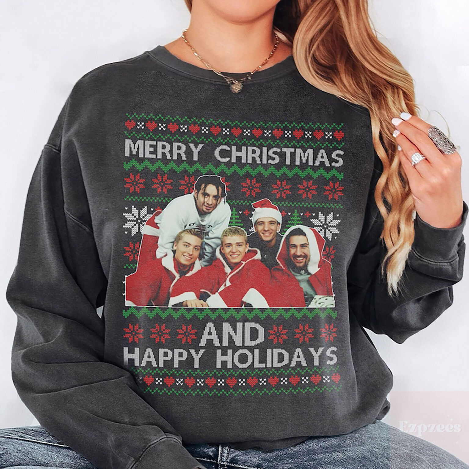 Nsync Christmas Shirt, Ugly Christmas Shirt, Merry Christmas Happy Holidays NSYNC Shirt