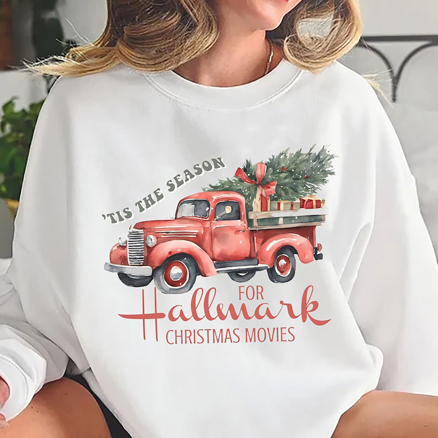 Hallmark Christmas Movies Shirt, Tis The Season for Hallmark, Red Truck Christmas Shirt