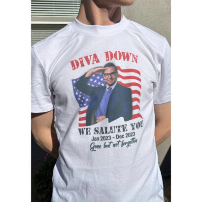 Diva Down TShirt, Diva Down Thank You For Your Service George Santos Tee, meme shirt