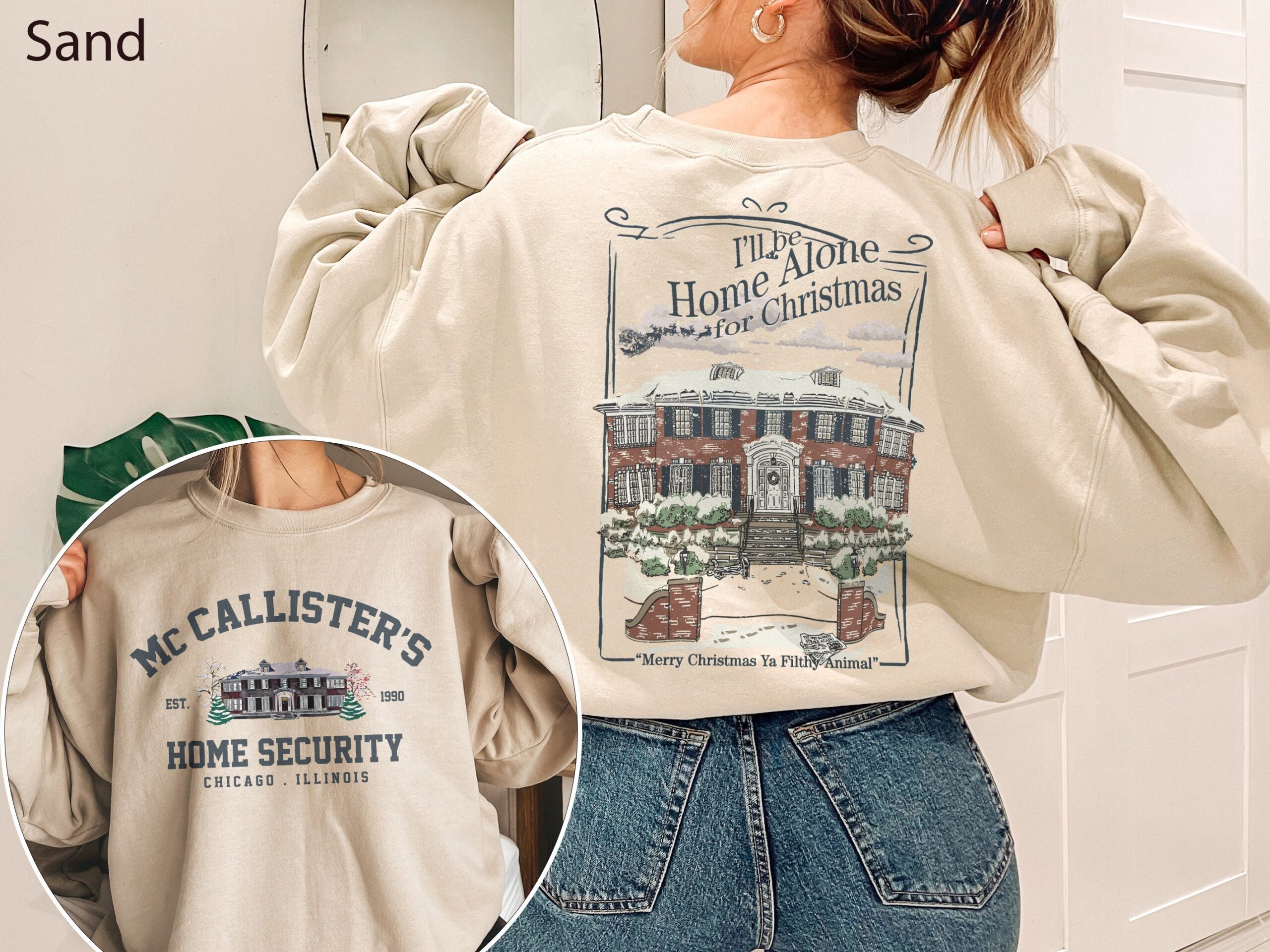 McCallister Home Security Christmas Sweatshirt, Home Alone Sweatshirt, Christmas Movie Sweatshirt, Christmas Shirt