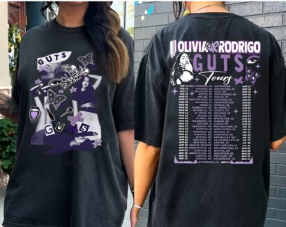 Olivia Rodrigo Guts 2 side Shirt, Olivia Rodrigo Guts Merch, Guts Tour 2024 Shirt, Olivia Rodrigo Concert Shirt, Olivia Rodrigo Fan Shirt