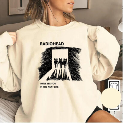 Retro Radiohead I Will See You Shirt, 2D Radiohead Concert Unisex Hoodie, Radiohead Rock Roll Band Sweatshirt, Radiohead Merch