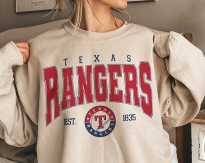 Texas Rangers Crewneck Sweatshirt, Vintage Texas Baseball Sweater, ALCS Champion 2023, Rangers Shirt, Texas Fans Gift, Game Day Shirt