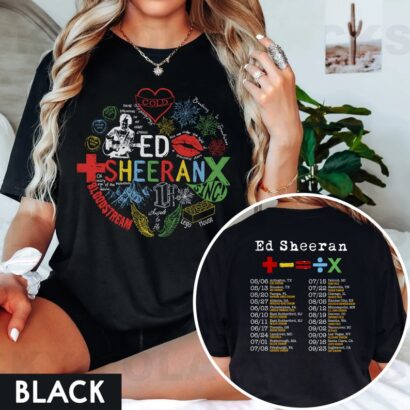 Ed Sheeran Tour 2 SIDED Sweatshirt, Ed Sheeran Concert Sweatshirt, Ed Sheeran Shirt, Ed Sheeran Mathematic America Tour Shirt