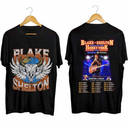 Blake Shelton 2024 Back to the Honky Tonk Tour Shirt, Blake Shelton Fan Shirt, Blake Shelton 2024 Concert Shirt, Blake Shelton Country Shirt