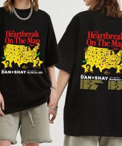 Dan + Shay 2024 Heartbreak on the Map Tour Shirt, Dan + Shay Band Fan Shirt, Dan + Shay 2024 Concert Shirt, Heartbreak on the Map Tour Tee