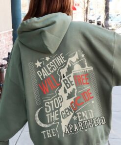 Free Palestine Hoodie, Back Print Design, Gaza Palestine Support Streetwear Hoodie, Free Gaza hoodie, End occupation Palestine sweatshirt