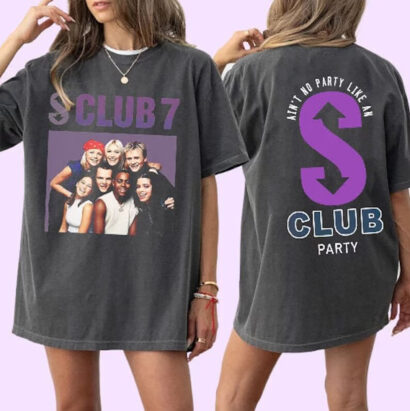 Retro Vintage S Club 7 T-Shirt 2023 UK Tour Shirt,Adults & Kids 90's Pop Music Fan T-Shirt, Top Tour T-shirt