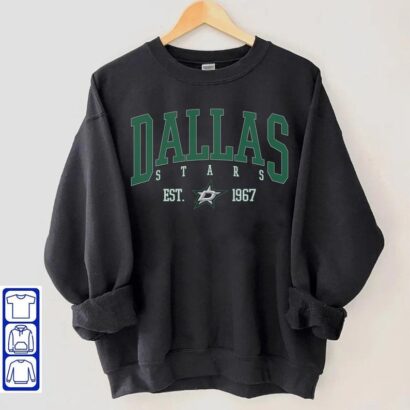 Dallas Stars Sweatshirt, Dallas Sports Shirt