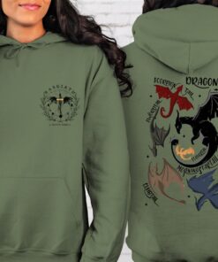 Basgiath War College Double-Sided Sweatshirt, Fourth Wing Riders & Dragon Rider Shirt, Violet Sorrengail Bookish Hoodie