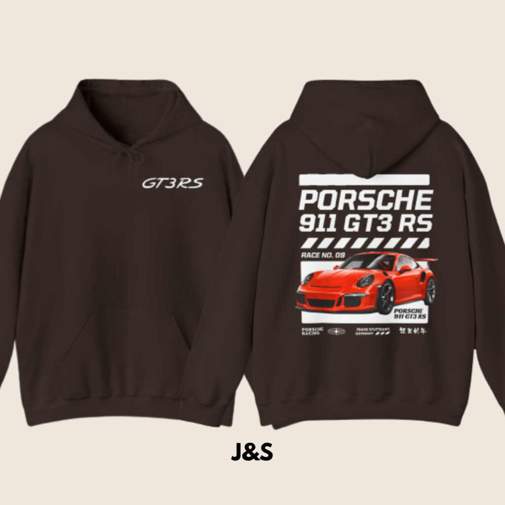 Porsche 911 GT3 RS Hoodie, Porsche 911 GT3 RS 2side Shirt - Storepa