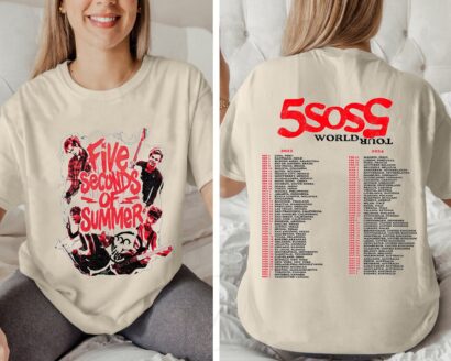 5 Seconds Of Summer Band Fan Shirt, 5 Seconds Of Summer World Tour 2023 2024 Sweatshirt, Music Tour Shirt