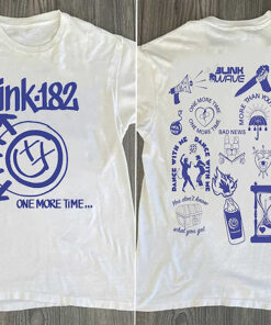 Blink 182 One More Time Tracklist T-Shirt, One More Time... Graphic Tee, Blink 182 Shirt, New Blink 182, Unisex Garment-Dyed T-shirt