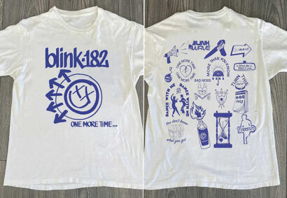 Blink 182 One More Time Tracklist T-Shirt, One More Time... Graphic Tee, Blink 182 Shirt, New Blink 182, Unisex Garment-Dyed T-shirt