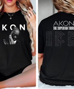 Akon The Superfan Tour 2023 2 Sides Shirt, Akon Unisex Fan Shirt, Akon 2023 Concert Shirt, The Superfan 2023 Concert Shirt