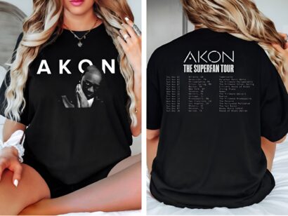 Akon The Superfan Tour 2023 2 Sides Shirt, Akon Unisex Fan Shirt, Akon 2023 Concert Shirt, The Superfan 2023 Concert Shirt