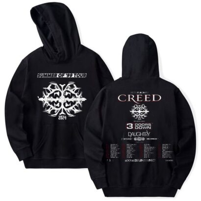 Creed Summer Of 99 Tour 2024 Shirt, Creed with Daughtry and 3 Doors Down Tour 2024, Creed Concert 2024, Creed Rock Band Tour 2024 (2)