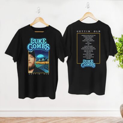 Graphic Luke Combs Shirt, Luke Combs Growing Up and Getting Old 2024 Tour T-Shirt, Luke Combs Country Music Shirt