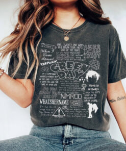 Green Day Doodle Art tshirt, Green Day Sweatshirt, Vintage Green Day Lyric Album Song Music Band shirt