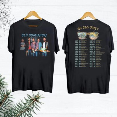 Old Dominion No Bad Vibes Tour 2023 Vintage Cotton Concert Shirt Perfect for True Fans, Old Dominion Tour 2023 Merch, Old Dominion Shirt