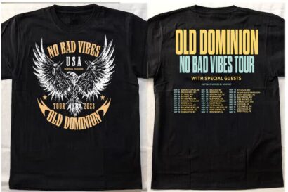 Old Dominion No Bad Vibes Tour 2023 Shirt, Old Dominion Concert Both Sides shirt, Music Tour 2023 , Old Dominion 2023 Shirt, Rock Band Shirt