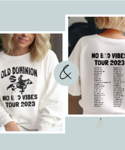 Old Dominion No Bad Vibes Tour 2023 Shirt, Concert Both Sides Music Shirt, Old Dominion Shirt