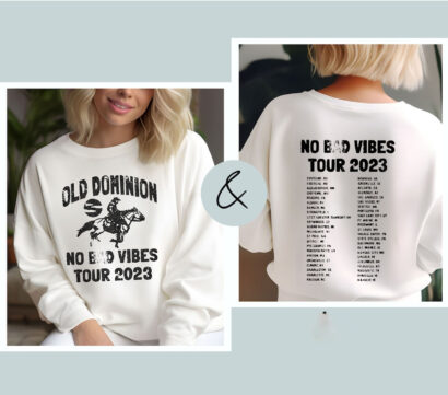 Old Dominion No Bad Vibes Tour 2023 Shirt, Concert Both Sides Music Shirt, Old Dominion Shirt