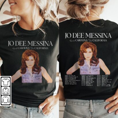 Jo Dee Messina Music Shirt, 2Side Jo Dee Messina 2024 Tour Heads Carolina Tails California Shirt, Jo Dee Messina Concert 2024