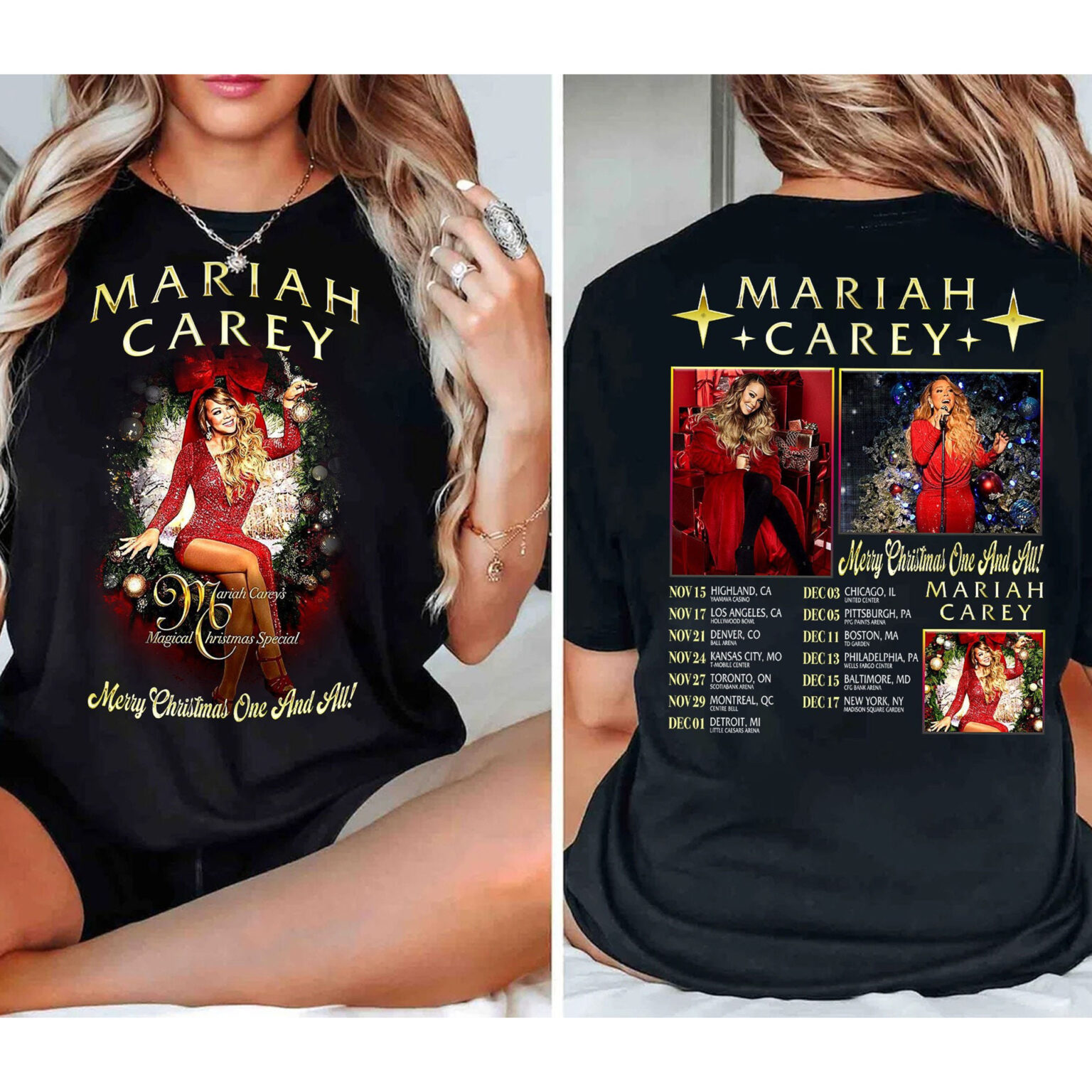 Mariah Carey Merry Christmas One and All Tour 2023, Mariah Carey Christmas Shirt, All I Want For Christmas