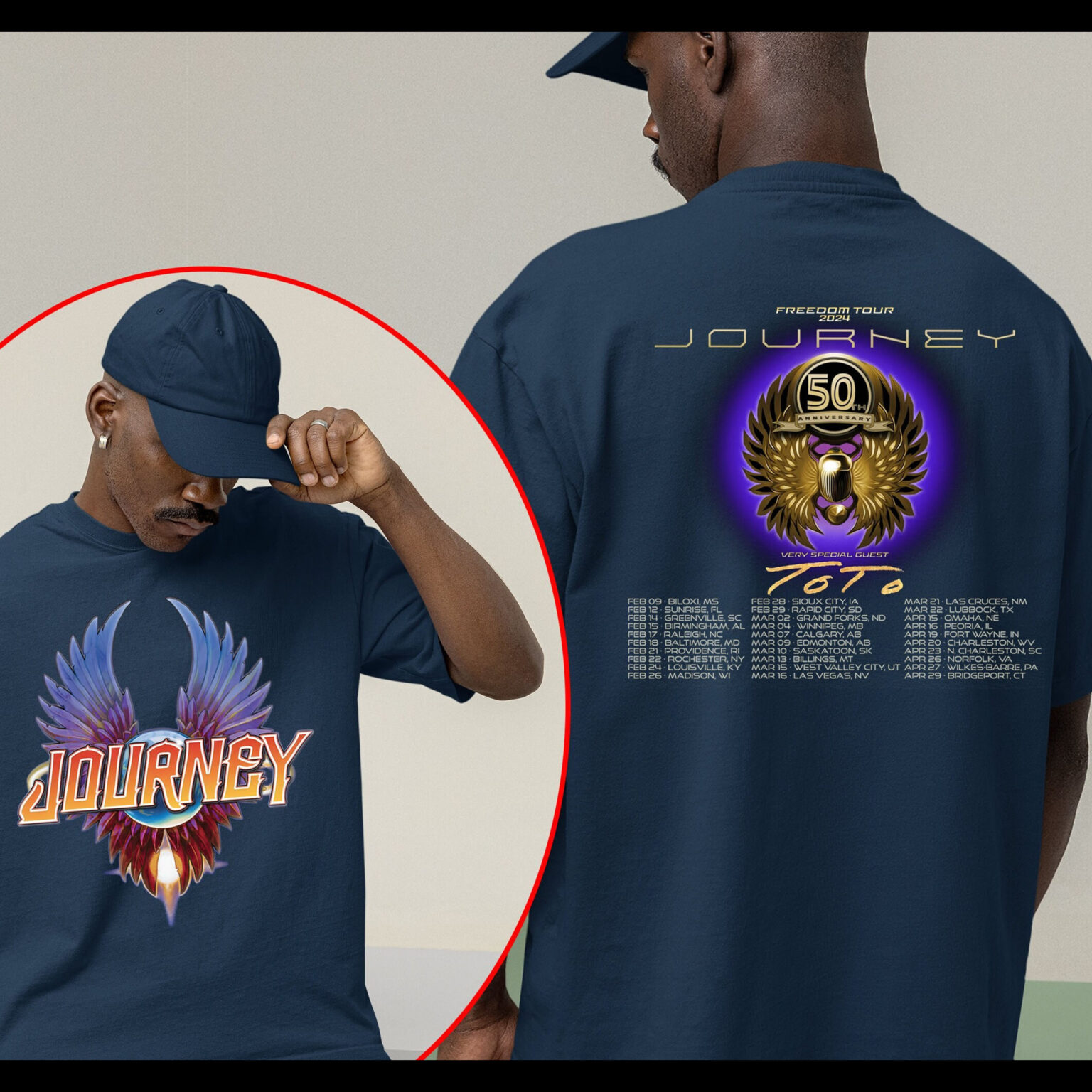 Journey tour 2024 Shirt, Journey FreeDom Tour 2024 Shirt, Journey merch tee