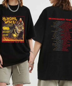 Brainsqueeze Tour 2024 Tshirt, Municipal Waste Brainsqueeze Tour 2024 Shirt, Municipal Waste Band Shirt