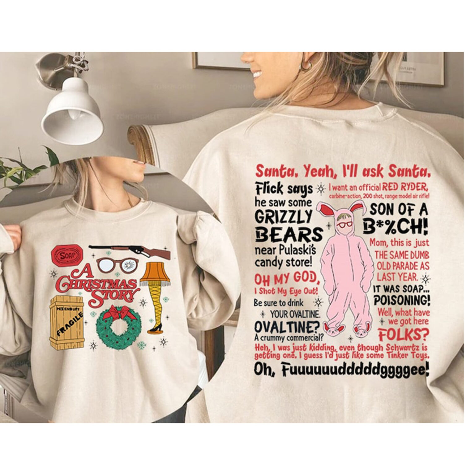 A Christmas Story Ralphie Shirt, Christmas Story shirt, Leg Lamp Christmas Shirt, Oh Fudge, Christmas Story Quote Shirt