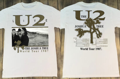 U2 Live The Joshua Tree World Tour 1987 T-Shirt, U2 The Joshua Tree Tour Shirt, U2 Band Tour 1987 Shirt, U2 Rock band Shirt, 80s Music Shirt