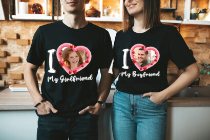 I Love My Girlfriend Custom Photo Shirt, I Love My Boyfriend Custom Photo Shirt, Valentines Day Shirt