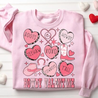 Howdy Valentine Shirt, Western Valentines Shirt, Cowgirl Valentines Shirt