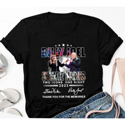 Two Icons One Night Billy Joel Stevie Nick Tour Tshirt, Billy Joel Merch Shirt, Billy Joel Shirt, Billy Joel Stevie Nick Fan Lovers Shirt