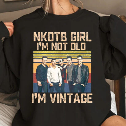 NKOTB Vintage Girl Shirt Sweatshirt, New Kids On The Block T-shirt, Classic Rock Concert Tee, NKOTB Concert Tshirt