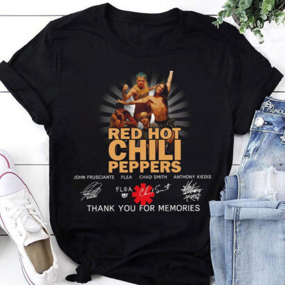 Red Hot Chili Peppers Band Signatures T-Shirt, Red Hot Chili Peppers 2024 Tour T-Shirt, RHCP Rock Band Shirt, RHCP Fan Gift Shirt