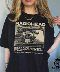 Radiohead T-Shirt, Vintage Radiohead Shirt, Radiohead Vintage Retro Concert T-shirt, Radiohead Band Shirt, Rock Band Shirt