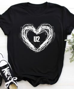 U2 Heart T-Shirt, U2 Rock Band T-Shirt, U2 Shirt Fan Gifts, U2 Vintage Shirt