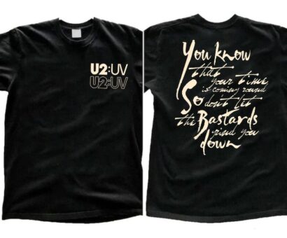 U2 2 side shirt, Las vegas fall 2023, Rap Hip Hop Graphic,U2 Tour 2023 shirt