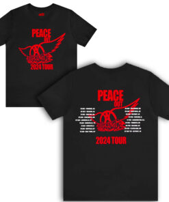 Peace out tour Aerosmith 2024 shirt, Aerosmith 2024 tour shirt, Peace out tour 2024