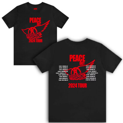 Peace out tour Aerosmith 2024 shirt, Aerosmith 2024 tour shirt, Peace out tour 2024