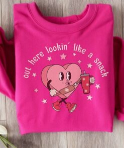 Valentines Day Sweatshirt, Like a Snack Candy Heart Valentines Day t-shirt