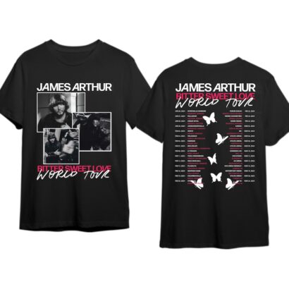 James Arthur Tour Shirt, James Arthur Bitter Sweet Love 2024 World Tour Shirt