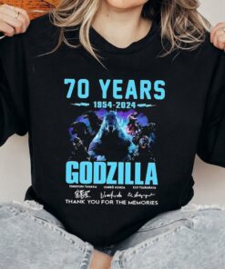 Godzilla Tshirt, 70 Years 1954-2024 Godzilla Thank You for The Memories Shirt