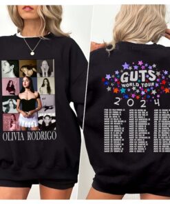 Olivia Guts Tour 2024 Sweatshirt, Olivia Rodrigo Guts Shirt, Olivia Track List Aesthetic Merch
