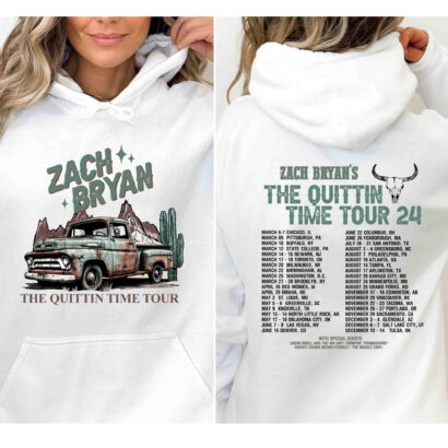 Zach Bryan The Quittin Time Tour 2024 Sweatshirt, Country Music Singer, Zach Bryan Merch, Zach Bryan Fan Shirt