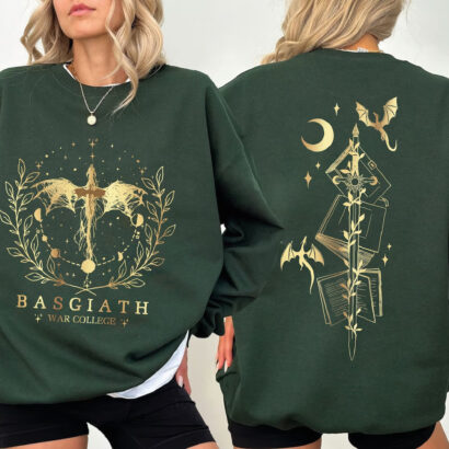 Basgiath War College 2-Sided Sweatshirt, Fourth Wing Shirt, Dragon Rider Shirt, Fourth Wing Hoodie